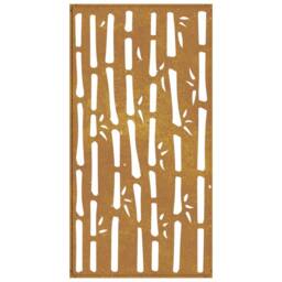 Berkfield Home Garden Wall Decoration 105x55 cm Corten Steel Bamboo Design in Brown - thumbnail 5