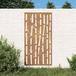 Berkfield Home Garden Wall Decoration 105x55 cm Corten Steel Bamboo Design in Brown - thumbnail 2