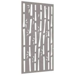 Berkfield Home Garden Wall Decoration 105x55 cm Corten Steel Bamboo Design in Brown