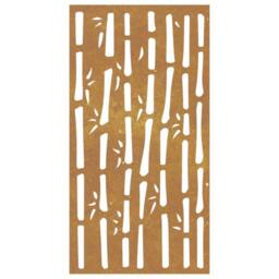 Berkfield Home Garden Wall Decoration 105x55 cm Corten Steel Bamboo Design in Brown - thumbnail 4