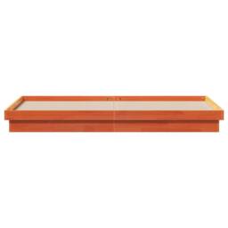 Berkfield Home LED Bed Frame without Mattress Wax Brown 200x200 cm Solid Wood - thumbnail 7