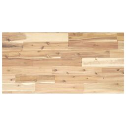Berkfield Home Floating Shelves 2 pcs 80x40x2 cm Untreated Solid Wood Acacia in Brown - Size: 80 x 40 x 2 cm - thumbnail 7