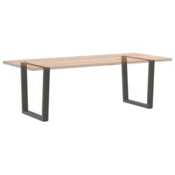 Berkfield Home Dining Table Legs V-Shape 2 pcs Anthracite 90x(72-73.3) cm Steel in Charcoal - thumbnail 8