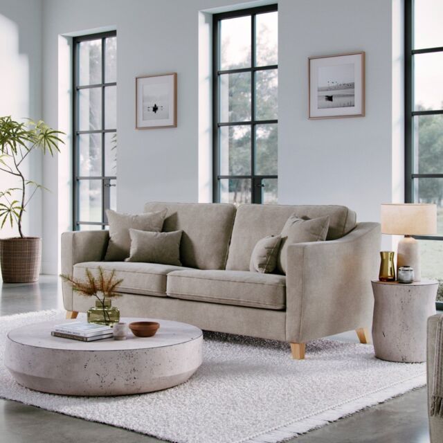 The Great Sofa Company Jackson 4 Seater Chenille Sofa in Stone - image 1
