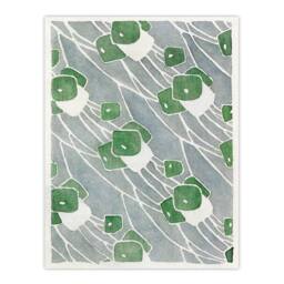 Artery8 Hannah Borger Overbeck Framed Wall Art Print Green Geometric Pattern in Grey - Size: A4 - thumbnail 3