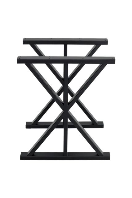 Living and Home 2 Pieces Black Metal Table Legs Heavy Duty Industrial Table Legs - image 1