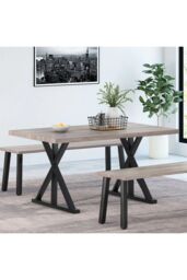 Living and Home 2 Pieces Black Metal Table Legs Heavy Duty Industrial Table Legs - thumbnail 5