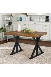 Living and Home 2 Pieces Black Metal Table Legs Heavy Duty Industrial Table Legs - thumbnail 6