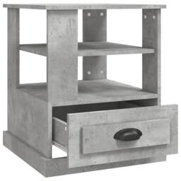 Berkfield Home Side Table Concrete Grey 50x50x60 cm Engineered Wood - Size: 50 x 50 x 60 cm - thumbnail 8