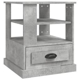 Berkfield Home Side Table Concrete Grey 50x50x60 cm Engineered Wood - Size: 50 x 50 x 60 cm - thumbnail 3