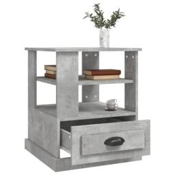 Berkfield Home Side Table Concrete Grey 50x50x60 cm Engineered Wood - Size: 50 x 50 x 60 cm - thumbnail 5
