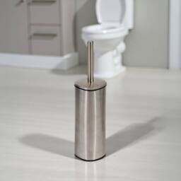 Showerdrape Capri 3L Bathroom Bin & Toilet Brush Set - Chrome, Black or White in Silver - thumbnail 3