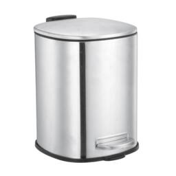 Showerdrape Capri 3L Bathroom Bin & Toilet Brush Set - Chrome, Black or White in Silver - thumbnail 6