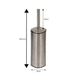 Showerdrape Capri 3L Bathroom Bin & Toilet Brush Set - Chrome, Black or White in Silver - thumbnail 5