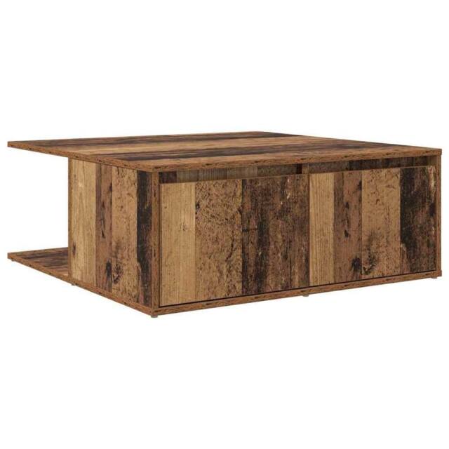 Berkfield Home Coffee Table Old wood 80 x 80 x 31 cm Engineered wood in Brown - image 1