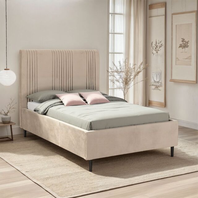 Seconique Maine 5' (King )Bed in Taupe - Size: King - image 1