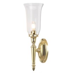 Netlighting Dryden 1 Light Bathroom Wall Light Polished Brass IP44 G9 in Yellow