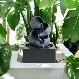 Minster Table-Top Water Fountain - L18 x W18 x H24 cm - Grey - Size: 1 Pack - thumbnail 5