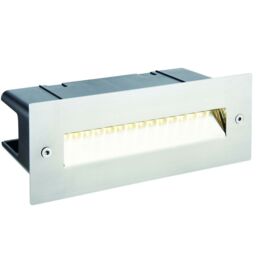 Loops IP44 LED Full Brick Light Stainless Steel & Angled Down Guide 2W Cool White