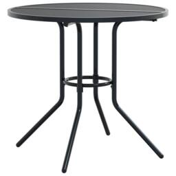 Berkfield Home Stackable Garden Chair Set 3 pcs Anthracite Powder-coated Steel in Black - thumbnail 3
