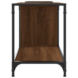 Berkfield Home TV Cabinet Brown Oak 203x37x50 cm Engineered Wood - Size: 203 x 37 x 50 cm - thumbnail 5