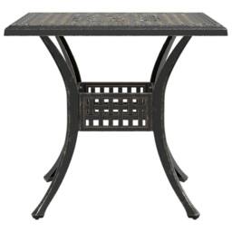Berkfield Home Garden Table Bronze 80x80x75 cm Cast Aluminium in Brown - Size: 80 x 80 x 75 cm - thumbnail 6