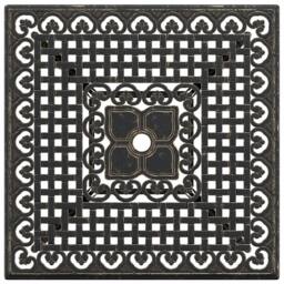 Berkfield Home Garden Table Bronze 80x80x75 cm Cast Aluminium in Brown - Size: 80 x 80 x 75 cm - thumbnail 8