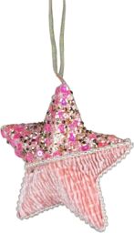 Shatchi 12cm Star Baby Pink - Christmas Hanging Decoration