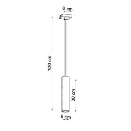 Sollux Lighting Modern Pendant Lamp 100x8x8cm 1xLight in White - Size: 100 x 8 x 8 cm - thumbnail 4