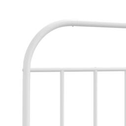 Berkfield Home Metal Bed Frame with Headboard White 90x190 cm Single - thumbnail 9