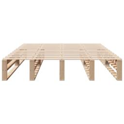 Berkfield Home Bed Frame without Mattress 120x200 cm Solid Wood Pine in Light Tan - Size: Small Double - thumbnail 4