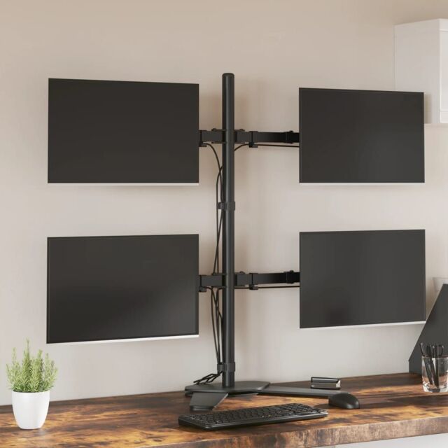 Berkfield Home Monitor Mount Black Steel VESA 75/100 mm - image 1