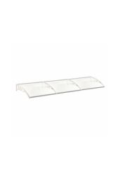 "Living and Home Window & Door Awning Canopy - UV & Weather Resistant 106""x39"" Polycarbonate Cover w/ Aluminium Brackets for Porch, Patio, Deck, White" - thumbnail 4