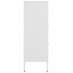 Berkfield Home Drawer Cabinet White 80x35x101.5 cm Steel - thumbnail 4