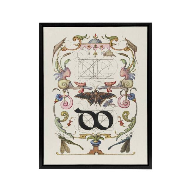 "Artery8 Ligature Guide with Butterfly Calligraphy Framed Canvas Wall Art Print in White - Size: W12"" x H16""" - image 1