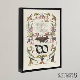 "Artery8 Ligature Guide with Butterfly Calligraphy Framed Canvas Wall Art Print in White - Size: W12"" x H16""" - thumbnail 2