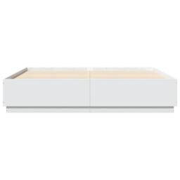 Berkfield Home Bed Frame with LED without Mattress White 200x200 cm - thumbnail 6