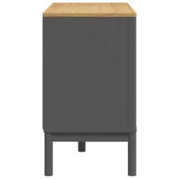 Berkfield Home Chest of Drawers FLORO Grey Solid Wood Pine - thumbnail 6