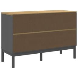 Berkfield Home Chest of Drawers FLORO Grey Solid Wood Pine - thumbnail 7