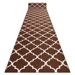 RugsX Anti-Slip Trellis Runner in Brown - Size: 80 cm x 190 cm - thumbnail 2