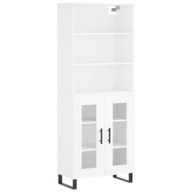 Berkfield Home Highboard White 69.5x34x180 cm Engineered Wood - image 1