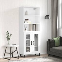 Berkfield Home Highboard White 69.5x34x180 cm Engineered Wood - thumbnail 2