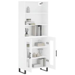 Berkfield Home Highboard White 69.5x34x180 cm Engineered Wood - thumbnail 3