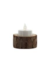 KDMD Wooden LED Tealight Holder 2 Pack in Brown - thumbnail 6