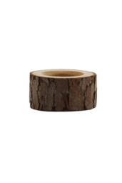 KDMD Wooden LED Tealight Holder 2 Pack in Brown - thumbnail 2