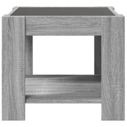 Berkfield Home Coffee Table with LED Grey Sonoma 53x53x45 cm Engineered Wood - Size: 53 x 53 x 45 cm - thumbnail 6