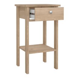 Furniture To Go Madrid Bedside Table with 1 Drawers in Jackson Hickory Oak in Light Oak - thumbnail 6