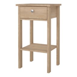 Furniture To Go Madrid Bedside Table with 1 Drawers in Jackson Hickory Oak in Light Oak - thumbnail 3