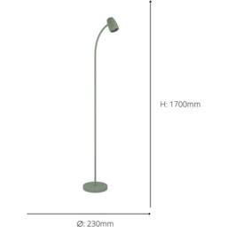 Loops 2 PACK Stylish Green Floor Lamp - Elegant Indoor Home Décor Lighting - thumbnail 4