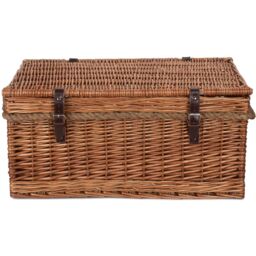 Red Hamper Wicker 60cm Double Steamed Rope Handled Trunk in Brown - thumbnail 4
